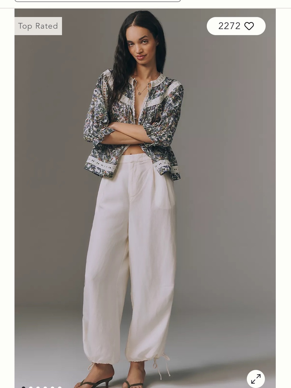 Anthropologie Garden Balloon Pants in Eggnog